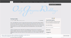 Desktop Screenshot of onlygorgeousweddings.wordpress.com