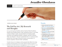 Tablet Screenshot of jenniferobenhaus.wordpress.com