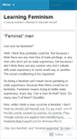 Mobile Screenshot of learningfeminism.wordpress.com