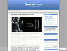 Tablet Screenshot of geektohunk.wordpress.com