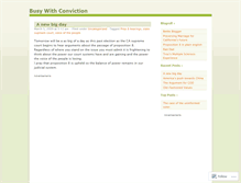 Tablet Screenshot of busywithconviction.wordpress.com