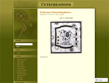 Tablet Screenshot of cutecreations.wordpress.com