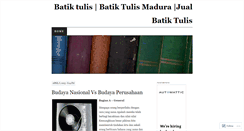 Desktop Screenshot of batiktulispamekasan.wordpress.com