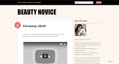 Desktop Screenshot of beautynovice.wordpress.com