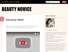 Tablet Screenshot of beautynovice.wordpress.com