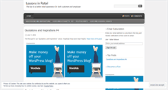 Desktop Screenshot of lessonsinretail.wordpress.com