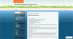 Desktop Screenshot of crystalwriting.wordpress.com