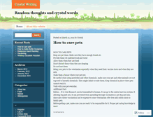 Tablet Screenshot of crystalwriting.wordpress.com