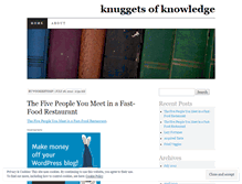 Tablet Screenshot of knuggetsofknowledge.wordpress.com
