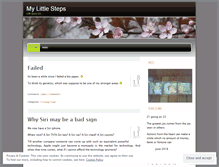 Tablet Screenshot of giantfeetsmallsteps.wordpress.com
