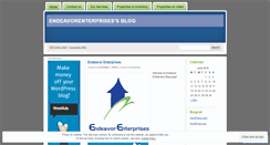 Desktop Screenshot of endeavorenterprises.wordpress.com