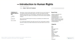 Desktop Screenshot of introtohumanrights.wordpress.com