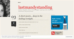 Desktop Screenshot of lastmandystanding.wordpress.com