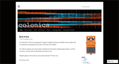 Desktop Screenshot of colonicstheband.wordpress.com