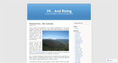 Desktop Screenshot of 39andrising.wordpress.com