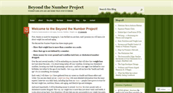 Desktop Screenshot of beyondthenumber.wordpress.com