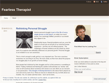 Tablet Screenshot of fearlesstherapist.wordpress.com