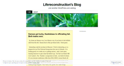 Desktop Screenshot of lifereconstruction.wordpress.com