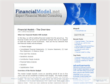 Tablet Screenshot of financialmodel.wordpress.com