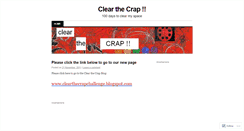 Desktop Screenshot of clearthecrap.wordpress.com