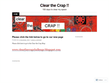 Tablet Screenshot of clearthecrap.wordpress.com