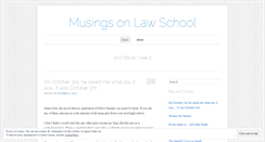 Desktop Screenshot of musingsonlawschool.wordpress.com