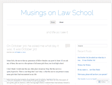 Tablet Screenshot of musingsonlawschool.wordpress.com