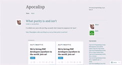 Desktop Screenshot of apocalisp.wordpress.com