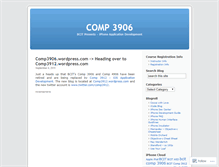 Tablet Screenshot of comp3906.wordpress.com