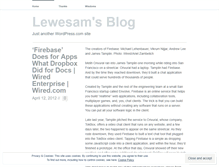 Tablet Screenshot of lewesam.wordpress.com