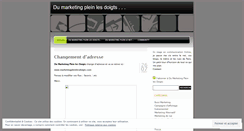 Desktop Screenshot of marketingpleinlesdoigts.wordpress.com