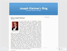 Tablet Screenshot of josephkleiman.wordpress.com