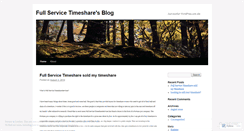 Desktop Screenshot of fullservicetimeshare.wordpress.com