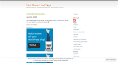 Desktop Screenshot of dietdessertndogs.wordpress.com