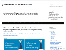 Tablet Screenshot of comoentrenartucreatividad.wordpress.com