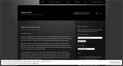 Desktop Screenshot of blogofevil.wordpress.com