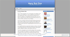 Desktop Screenshot of manybutone.wordpress.com