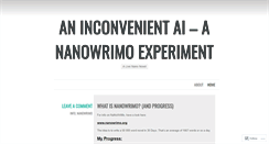 Desktop Screenshot of aninconvenientai.wordpress.com