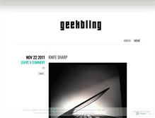 Tablet Screenshot of geekbling.wordpress.com