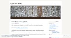 Desktop Screenshot of ispotandstalk.wordpress.com