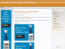 Tablet Screenshot of creativemother.wordpress.com