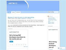 Tablet Screenshot of antm12.wordpress.com