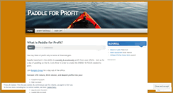 Desktop Screenshot of paddleforprofit.wordpress.com