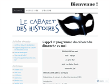 Tablet Screenshot of cabaretdeshistoires.wordpress.com