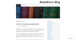 Desktop Screenshot of bintiafrica.wordpress.com
