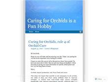Tablet Screenshot of caringfororchids.wordpress.com
