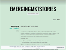 Tablet Screenshot of emergingmktstories.wordpress.com