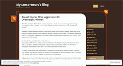 Desktop Screenshot of mycancernews.wordpress.com