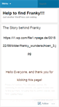 Mobile Screenshot of helptofindfranky.wordpress.com