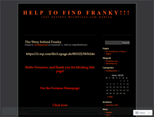 Tablet Screenshot of helptofindfranky.wordpress.com